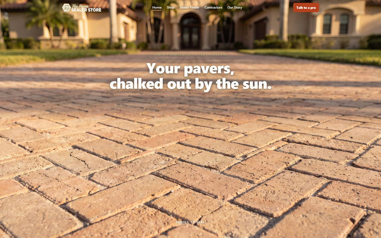 The Paver Sealer Store — e-commerce site