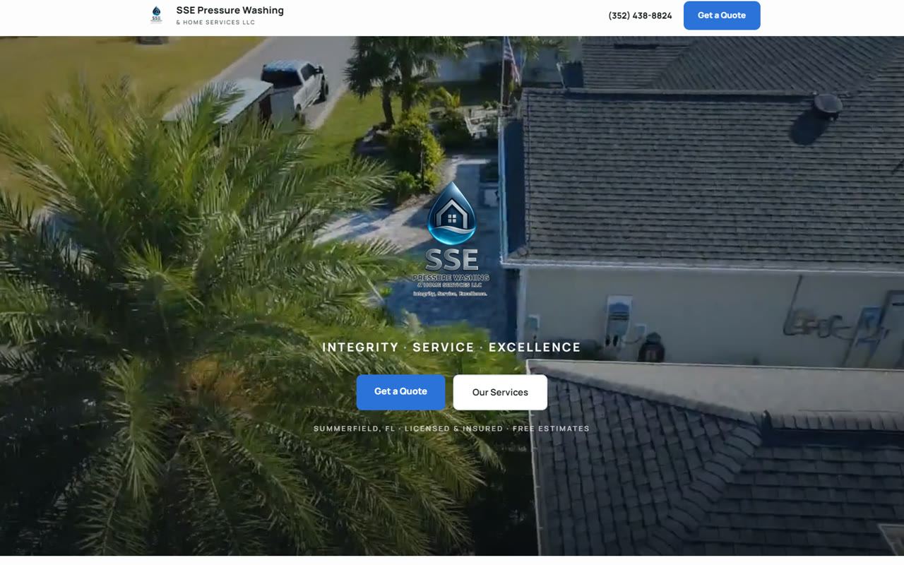 SSE Pressure Washing website rebuild